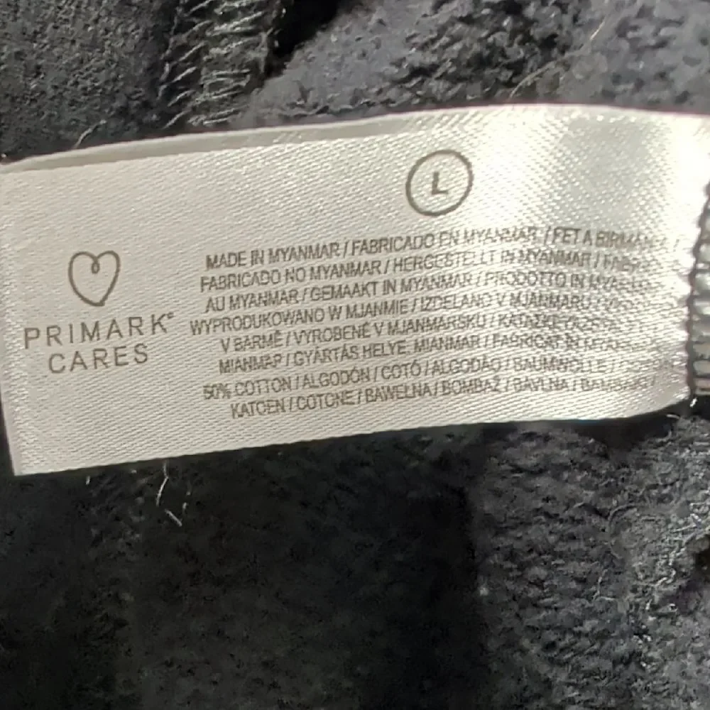 Primark Black Zip Up Hoodie